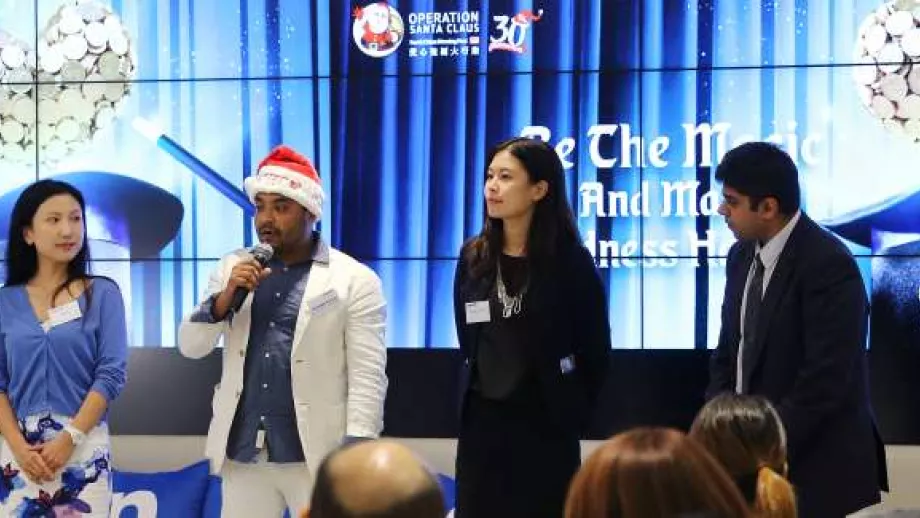 Five teams present their pitches for the Operation Santa Claus Inter-school MBA Charity Challenge 