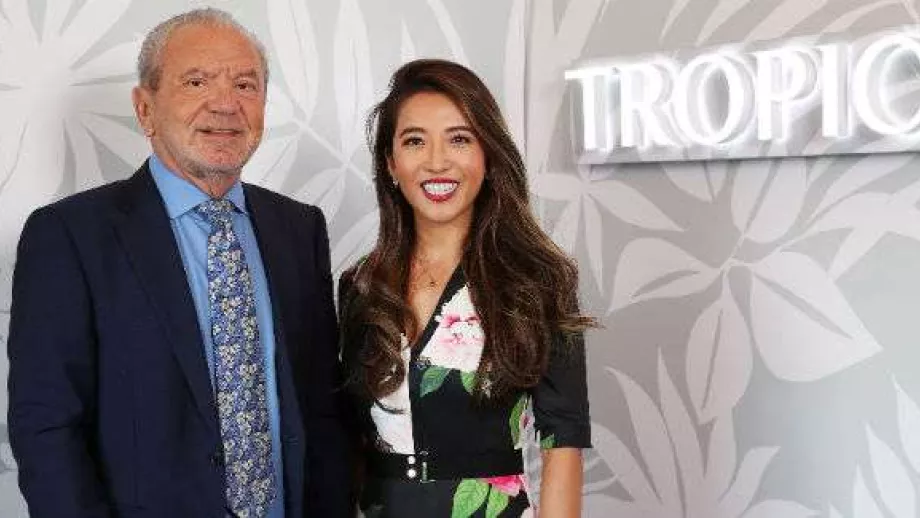 Susie Ma with Sir Alan Sugar: Image Credit - Joe Pepler