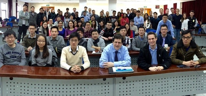 Professor Stern with MIT-Tsinghua Entrepreneurial Strategy course students. 